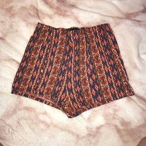 Aztec print high shorts